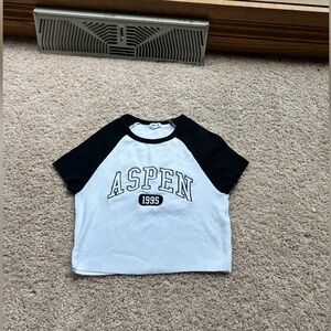 garage “aspen” cropped shirt